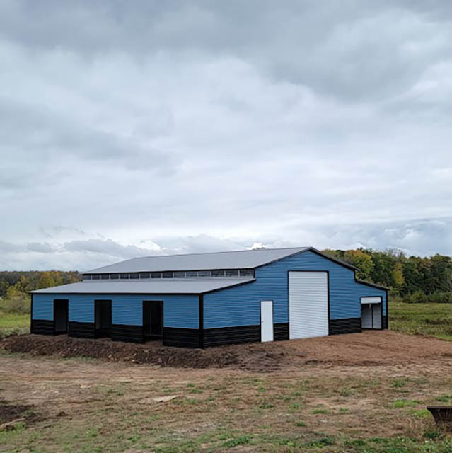 30x50x12 Steel Barn with Lean-to